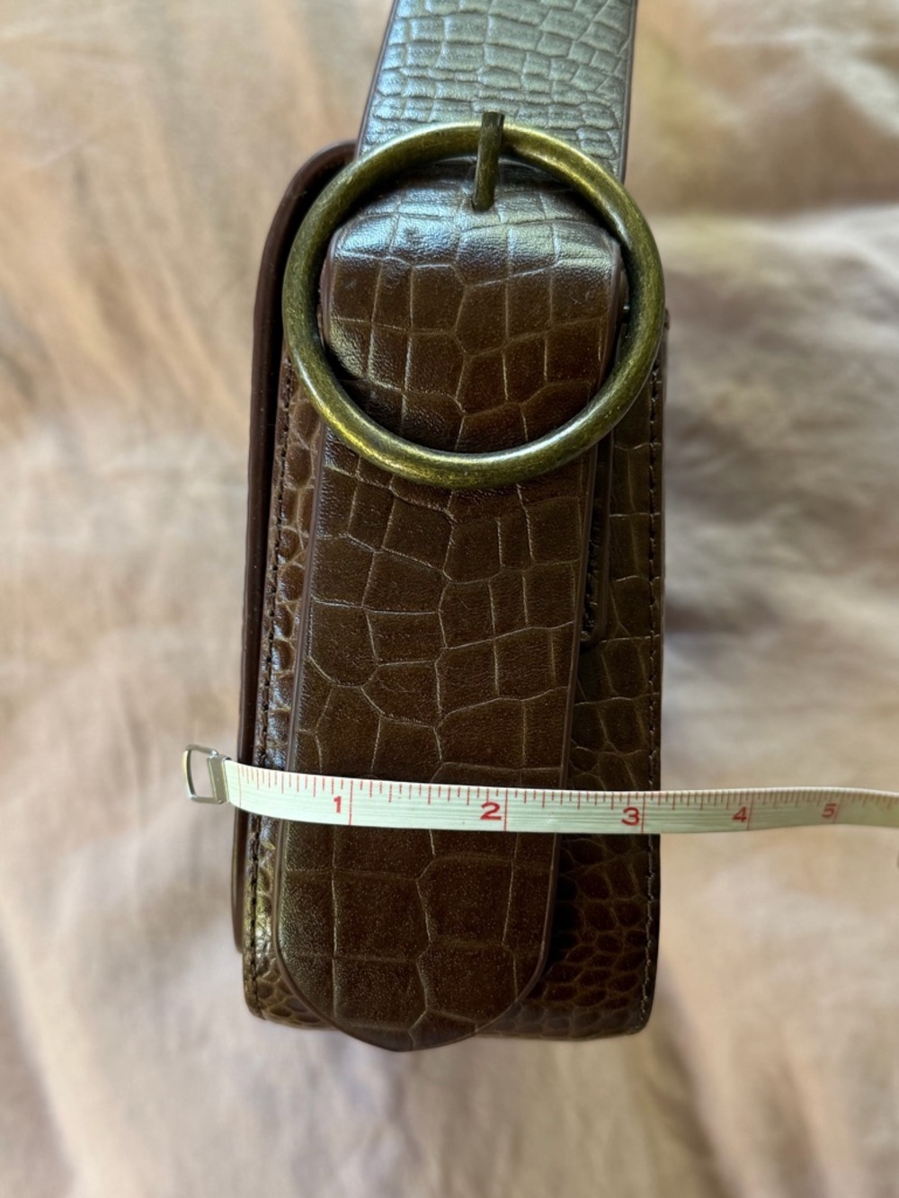 St. Agni Bianca Croc Shoulder Bag - Picture 13 of 14